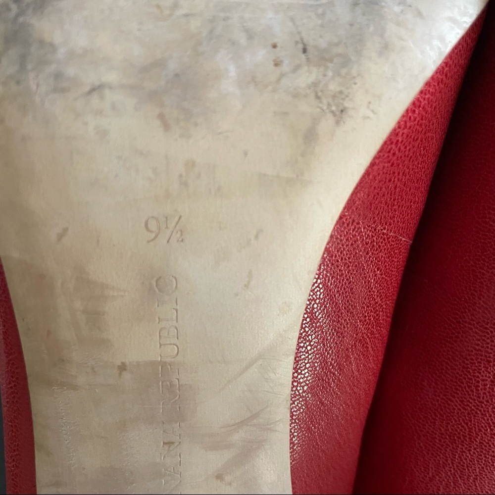 Banana Republic red peep toe heels 9.5 - Picture 5 of 8